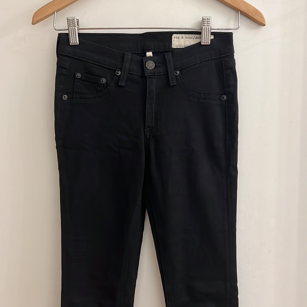 Rag & Bone Black High Rise Skinny Legging Jean Size 24